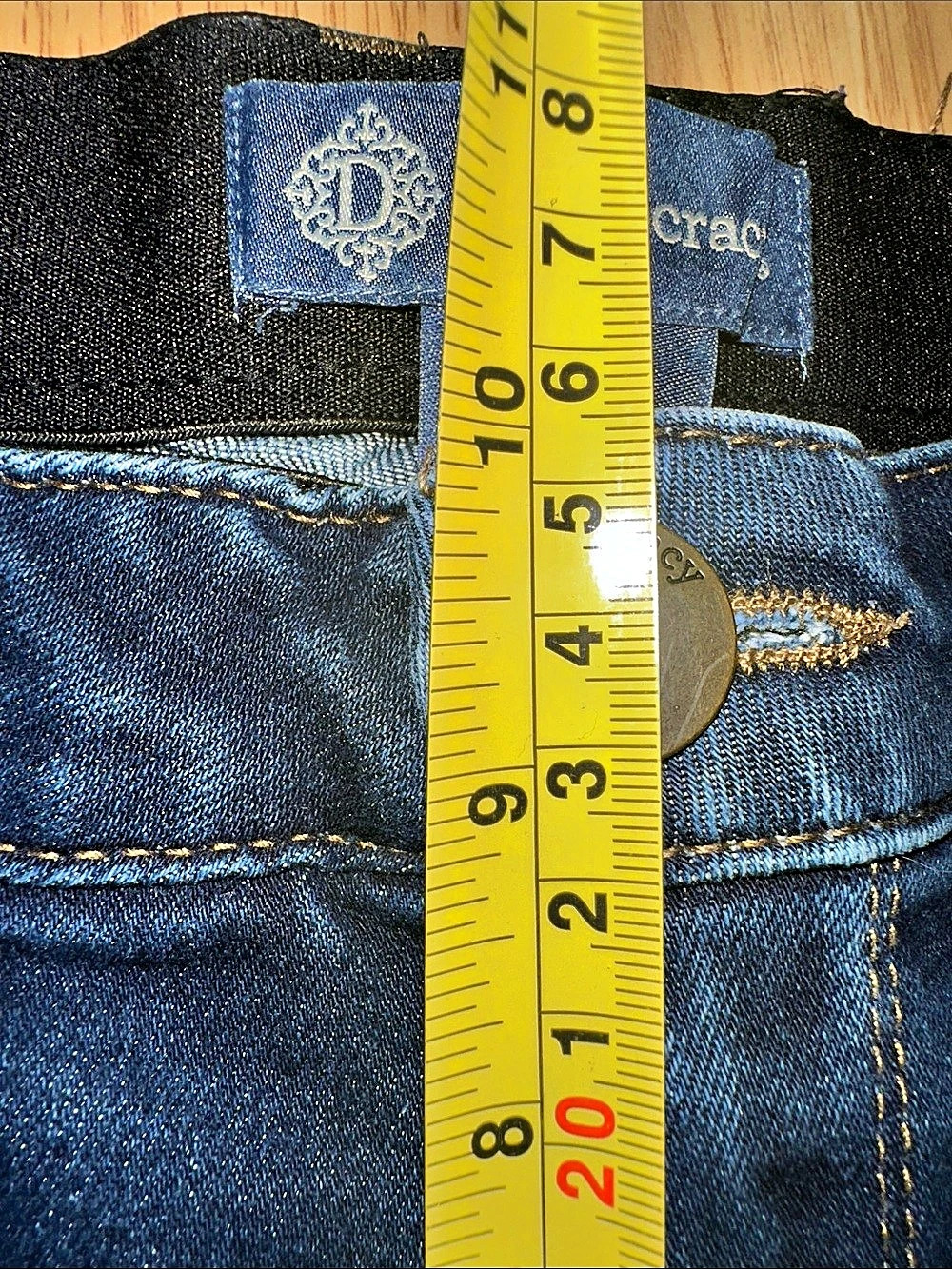 Women’s Democracy Seamed Bootcut Denim Jeans with Slit at Front Hems - Size 8 - Picture 9 of 12